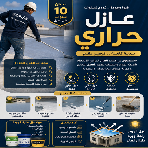 عازل حراري - عازل حراري الكويت - ابوعمر📞50391000 - مقاول عازل حراري - عزل حراري - العازل الحراري - فوم حراري - عازل حراري كيربي - العزل الحراري